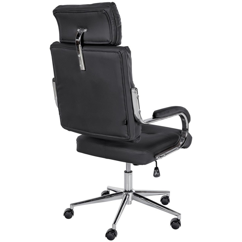 Silla de Oficina SALEM, comodidad y diseño original, en Piel, Color Negro