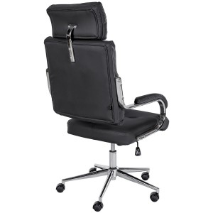 Silla de Oficina SALEM, comodidad y diseño original, en Piel, Color Negro