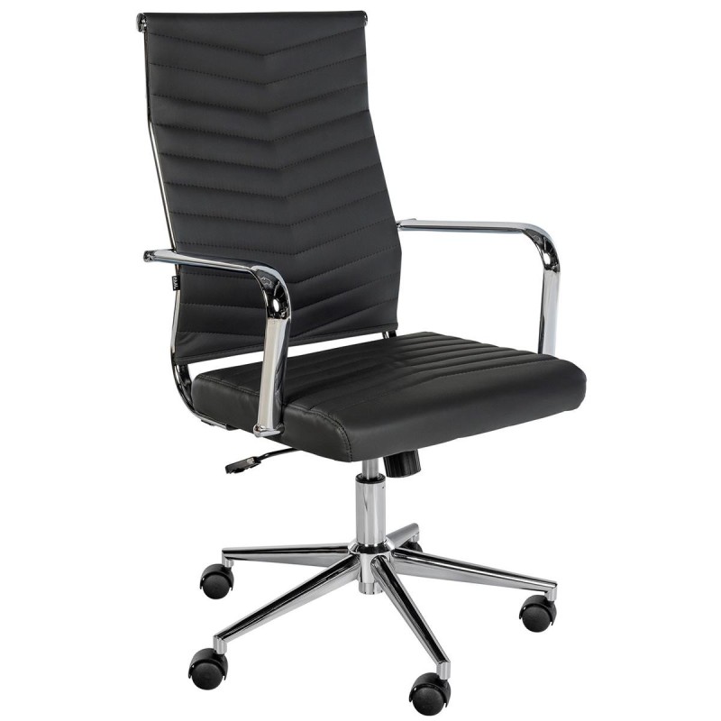 Silla de Oficina KOBE en Piel color Negro