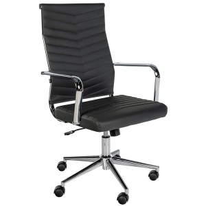Silla de Oficina KOBE en Piel color Negro