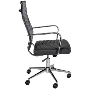 Silla de Oficina KOBE en Piel color Negro