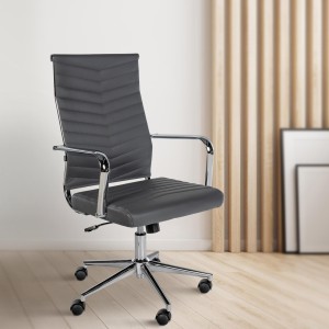 Silla de Oficina KOBE en Piel color Negro
