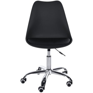 Silla de Oficina BAVIERA en Piel color Negro