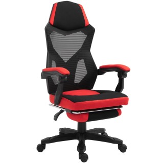 Silla Gaming BILBAO en Malla Transpirable Negra y Roja