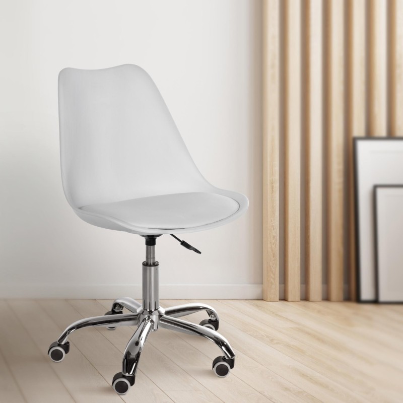 Silla de Oficina BAVIERA en Piel color Negro