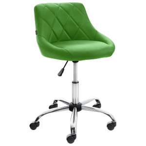 Taburete de Oficina DOVER PIEL, color Negro
