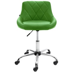 Taburete de Oficina DOVER PIEL, color Negro