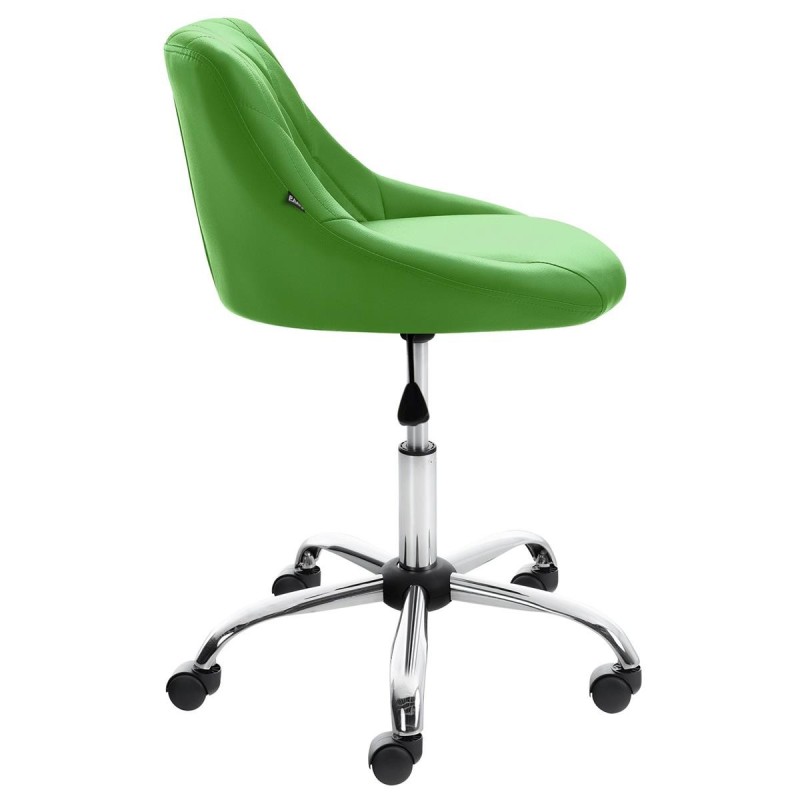 Taburete de Oficina DOVER PIEL, color Negro