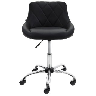 Taburete de Oficina DOVER PIEL, color Negro 2