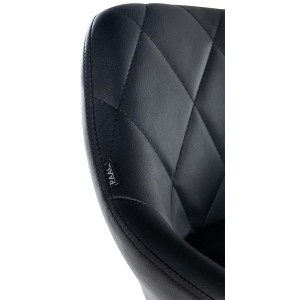 Taburete de Oficina DOVER PIEL, color Negro