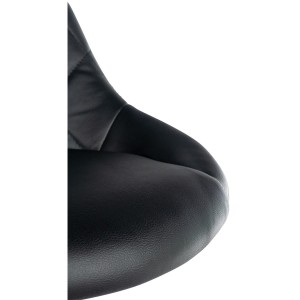 Taburete de Oficina DOVER PIEL, color Negro
