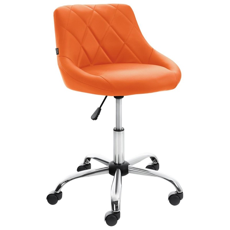 Taburete de Oficina DOVER PIEL, color Negro