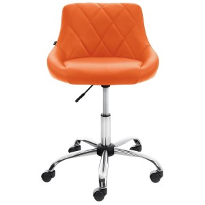 Taburete de Oficina DOVER PIEL, color Negro