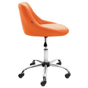 Taburete de Oficina DOVER PIEL, color Negro