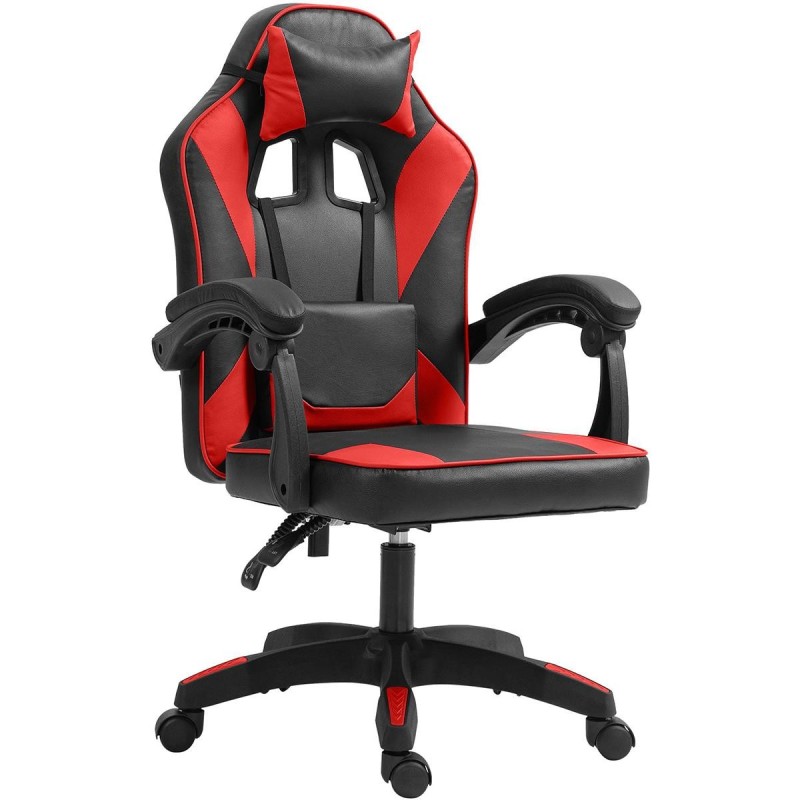 Silla Gaming TESCO en Piel color Negro/Blanco