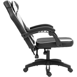 Silla Gaming TESCO en Piel color Negro/Blanco 2