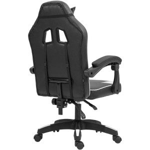 Silla Gaming TESCO en Piel color Negro/Blanco