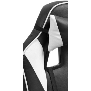 Silla Gaming TESCO en Piel color Negro/Blanco