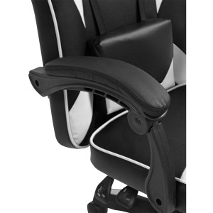 Silla Gaming TESCO en Piel color Negro/Blanco