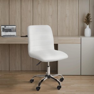 Silla de Oficina KIMU en Piel color Blanco
