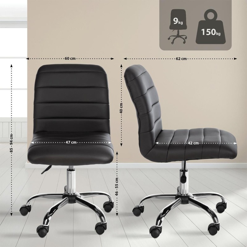 Silla de Oficina KIMU en Piel color Blanco