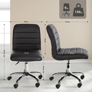 Silla de Oficina KIMU en Piel color Blanco