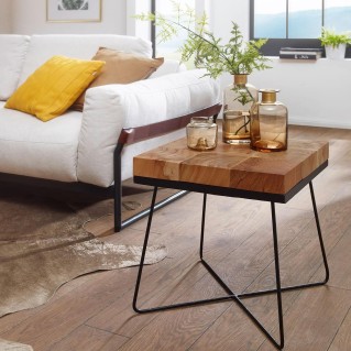 Mesa auxiliar TUCANO, exclusivo diseño moderno y único, madera maciza