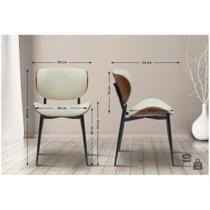 Silla de Confidente BRONSON, cómoda y elegante, color negro
