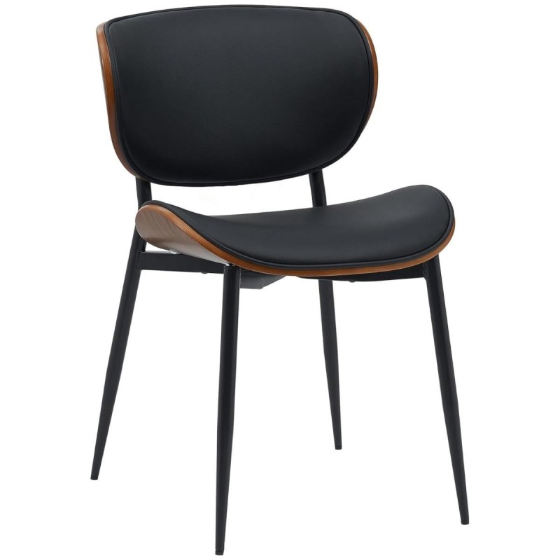 Silla de Confidente BRONSON, cómoda y elegante, color negro