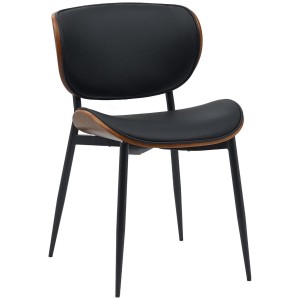 Silla de Confidente BRONSON, cómoda y elegante, color negro