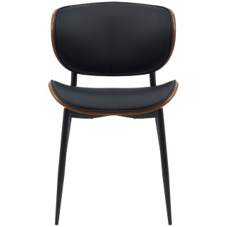 Silla de Confidente BRONSON, cómoda y elegante, color negro 2