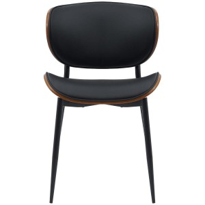 Silla de Confidente BRONSON, cómoda y elegante, color negro