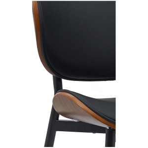 Silla de Confidente BRONSON, cómoda y elegante, color negro