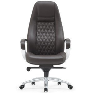 Sillón TINDAYA, diseño ergonómico homologado 8 horas y tapizado en piel natural color negro