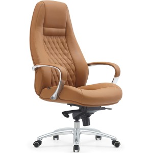 Sillón TINDAYA, diseño ergonómico homologado 8 horas y tapizado en piel natural color negro