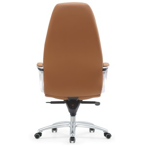 Sillón TINDAYA, diseño ergonómico homologado 8 horas y tapizado en piel natural color negro