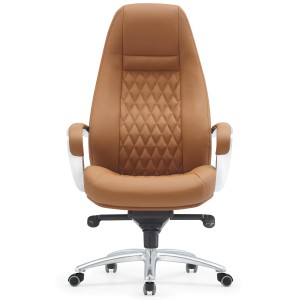 Sillón TINDAYA, diseño ergonómico homologado 8 horas y tapizado en piel natural color negro