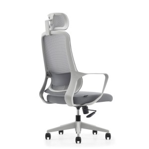 Silla de Oficina LUNA, diseño ergonómico, con reposacabezas, en malla transpirable color negro