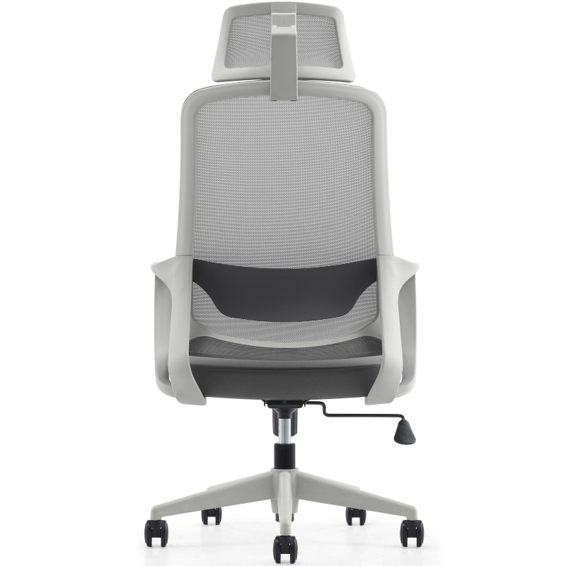 Silla de Oficina LUNA, diseño ergonómico, con reposacabezas, en malla transpirable color negro