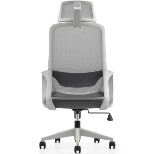 Silla de Oficina LUNA, diseño ergonómico, con reposacabezas, en malla transpirable color negro