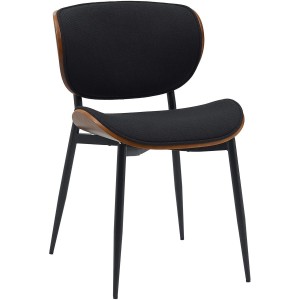 Silla de Confidente BRONSON, cómoda y elegante, color negro
