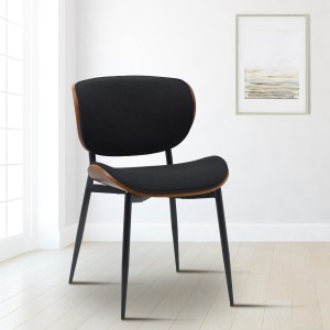 Silla de Confidente BRONSON, cómoda y elegante, color negro