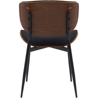 Silla de Confidente BRONSON, cómoda y elegante, color negro 2