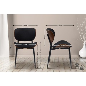 Silla de Confidente BRONSON, cómoda y elegante, color negro