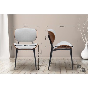 Silla de Confidente BRONSON, cómoda y elegante, color negro