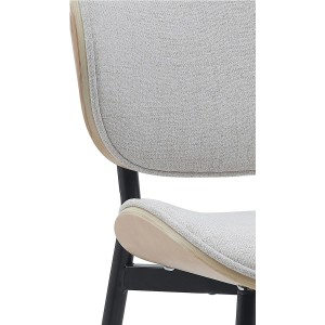 Silla de Confidente BRONSON, cómoda y elegante, color negro