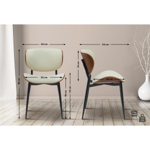 Silla de Confidente BRONSON, cómoda y elegante, color negro