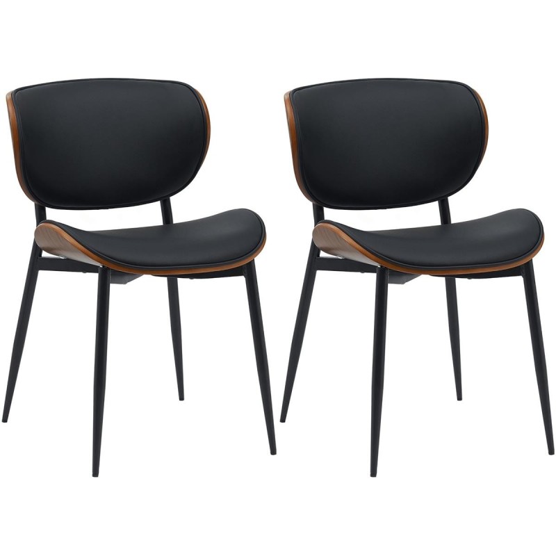 Silla de Confidente BRONSON, cómoda y elegante, color negro