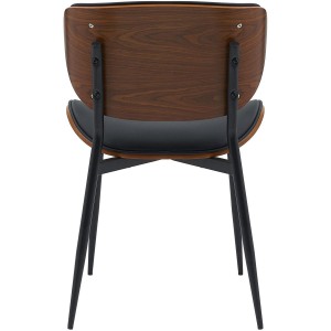 Silla de Confidente BRONSON, cómoda y elegante, color negro
