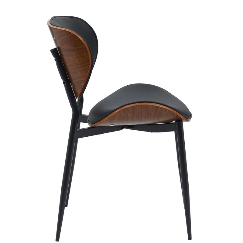 Silla de Confidente BRONSON, cómoda y elegante, color negro